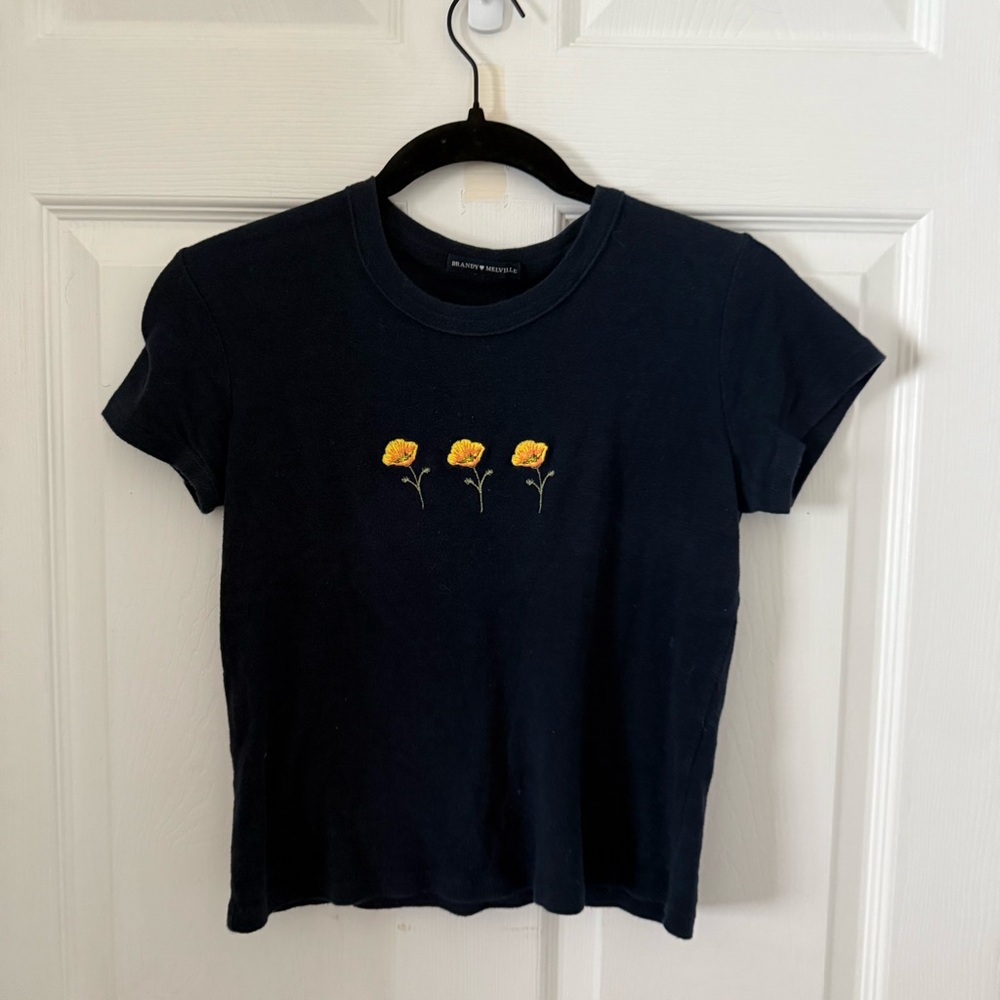 Brandy Melville Navy Knit Top